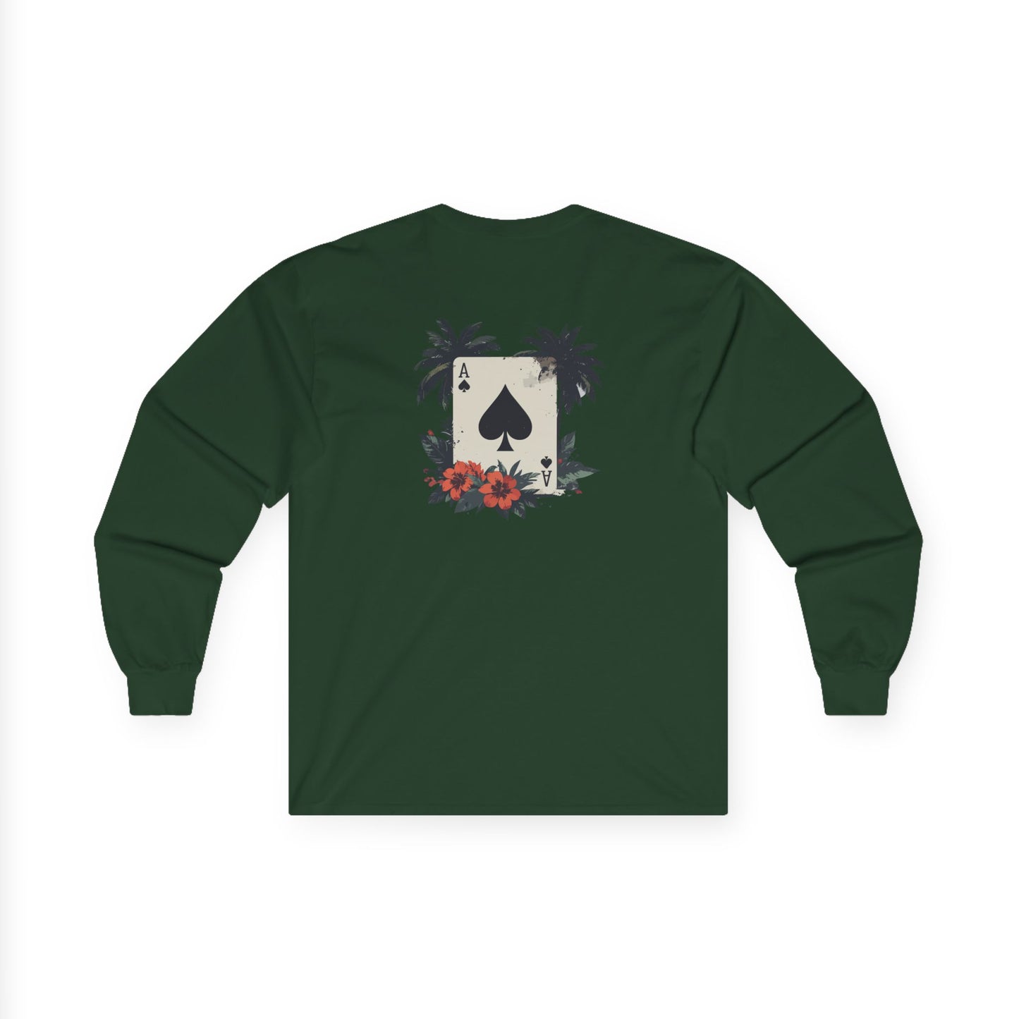 Ace of Spades Palm Tree Heavy Cotton Long Sleeve