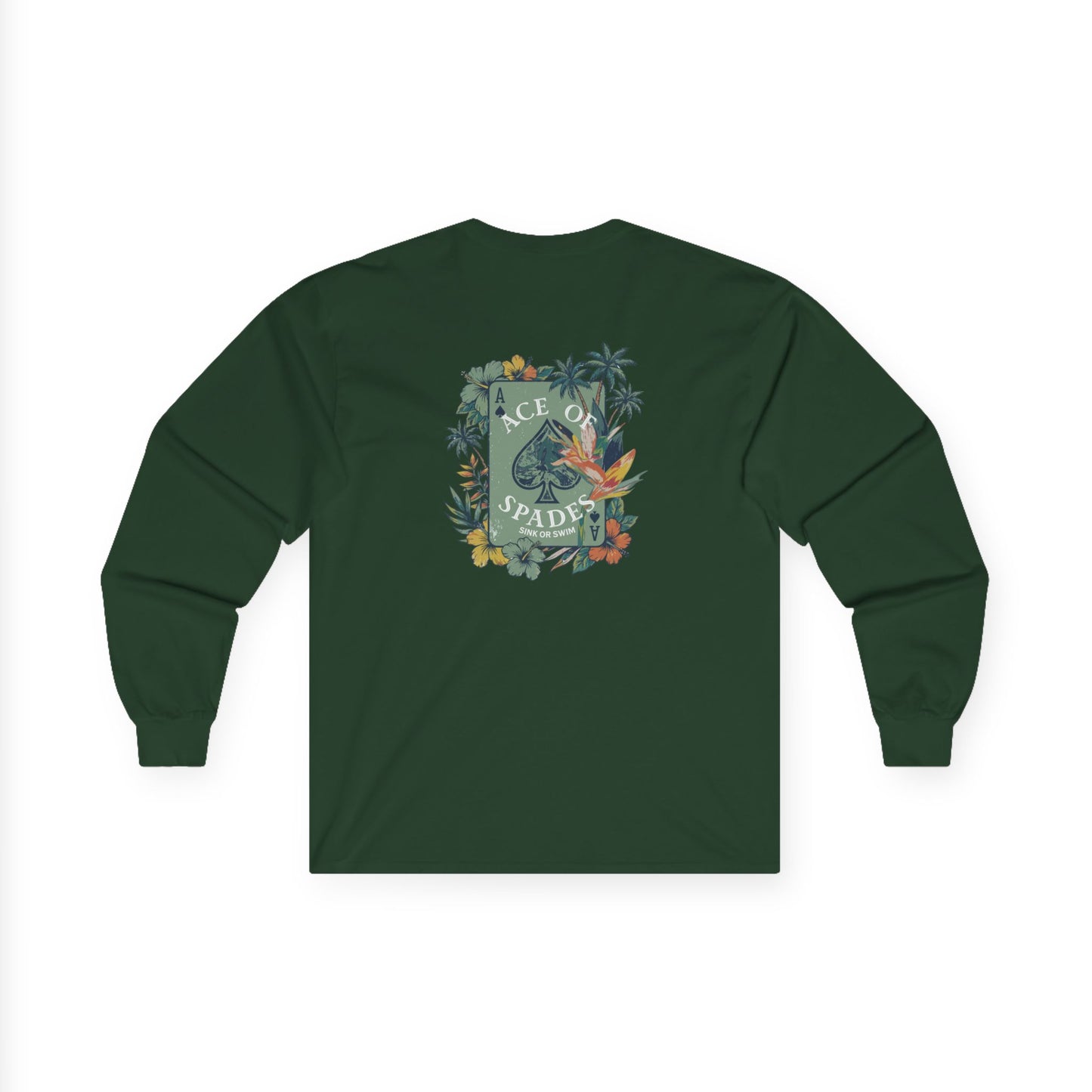 Ace of Spades Floral Heavy Cotton Long Sleeve