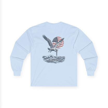 Patriotic Pelican Heavy Cotton Long Sleeve