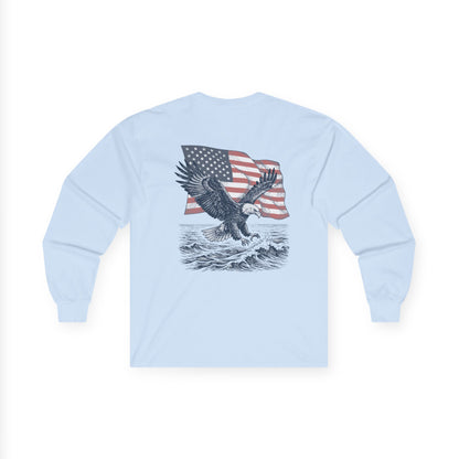 Patriotic Eagle Heavy Cotton Long Sleeve