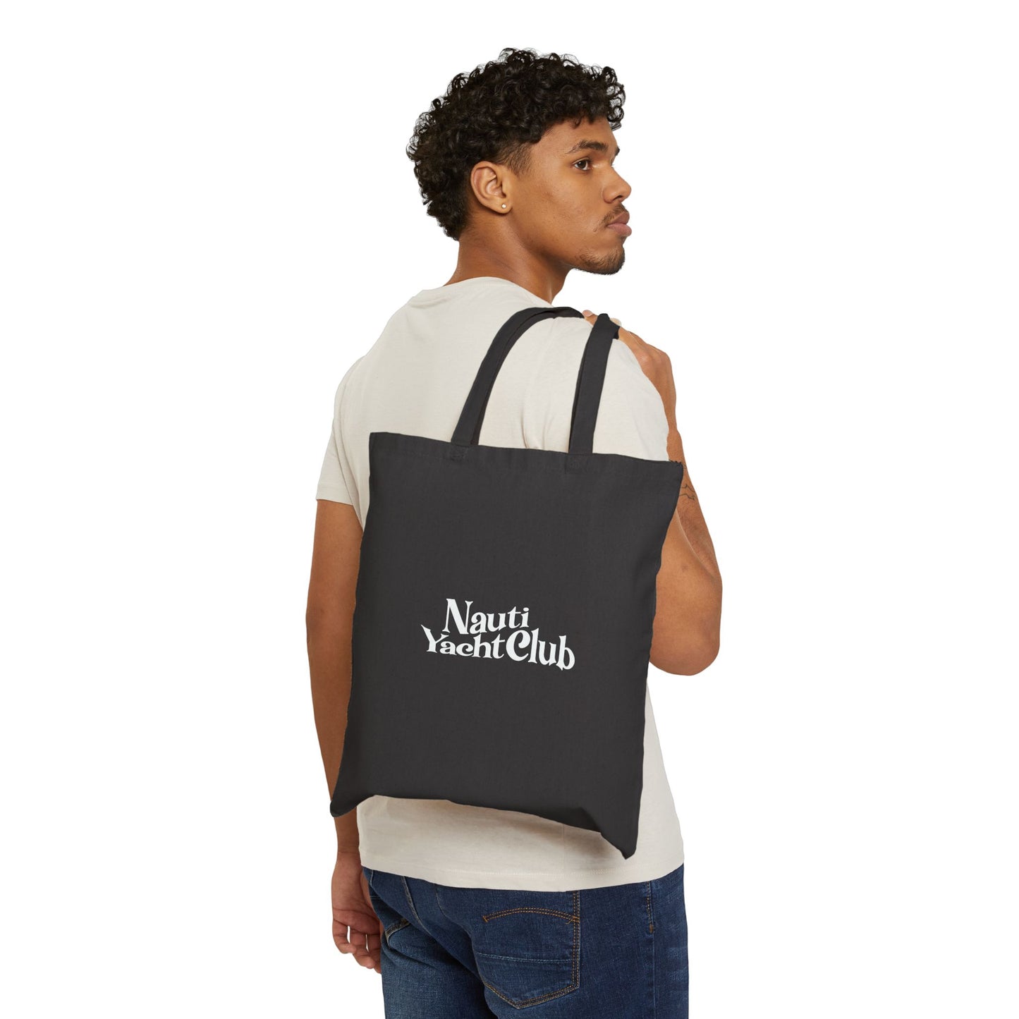 Nauti Yacht Club Cotton Canvas Tote Bag