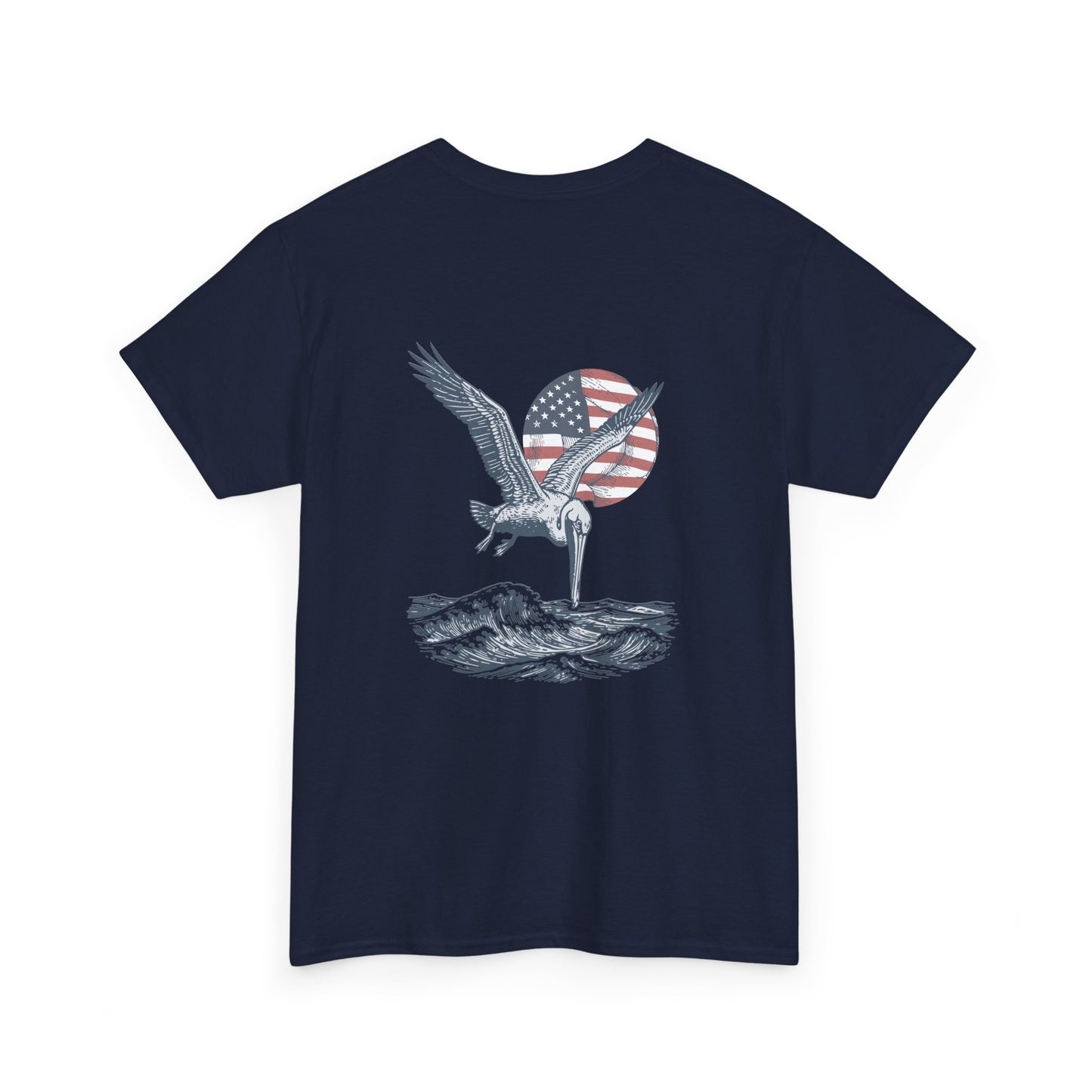 Patriotic Pelican Heavy Cotton Tee