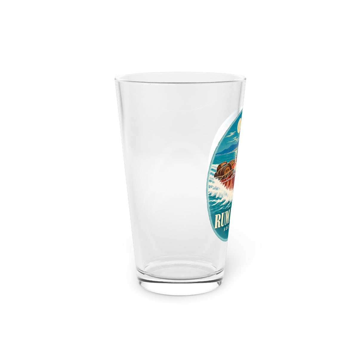 Rum Runner Social Club Pint Glass, 16oz