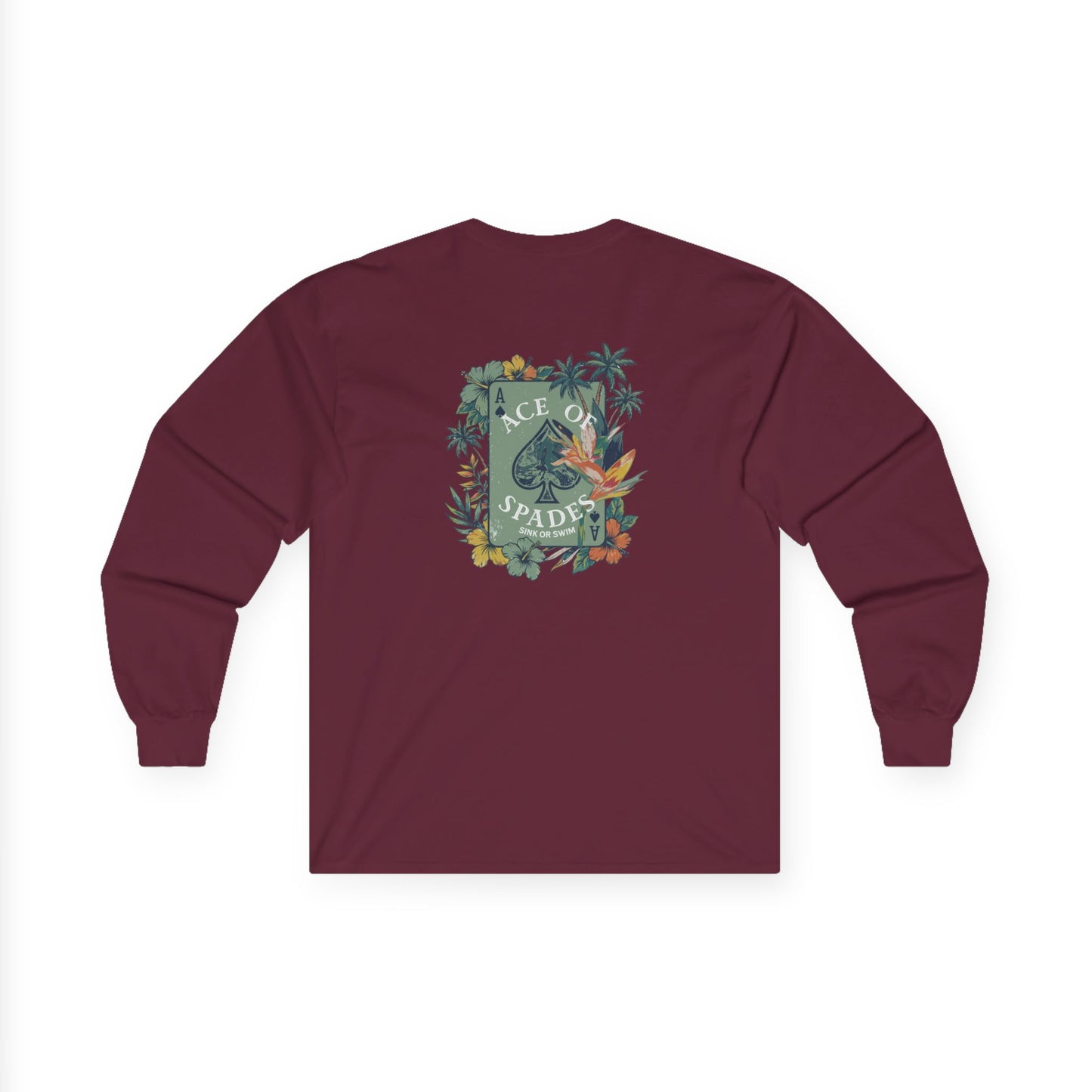 Ace of Spades Floral Heavy Cotton Long Sleeve