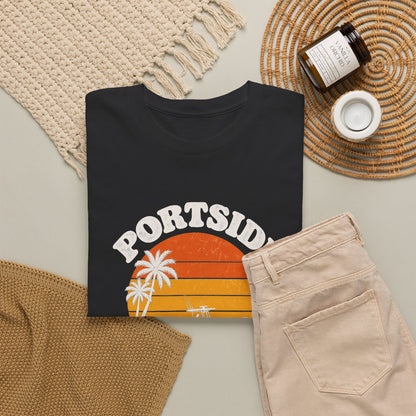 Portside Newport Harbor Sunset Heavy Cotton Tee