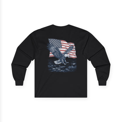 Patriotic Eagle Heavy Cotton Long Sleeve