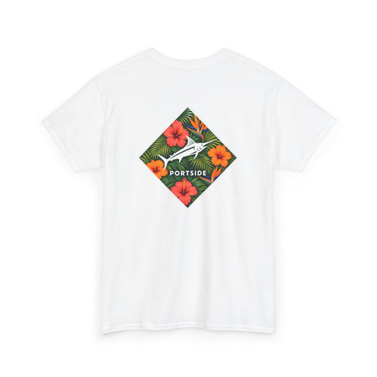 Floral Marlin Heavy Cotton Tee