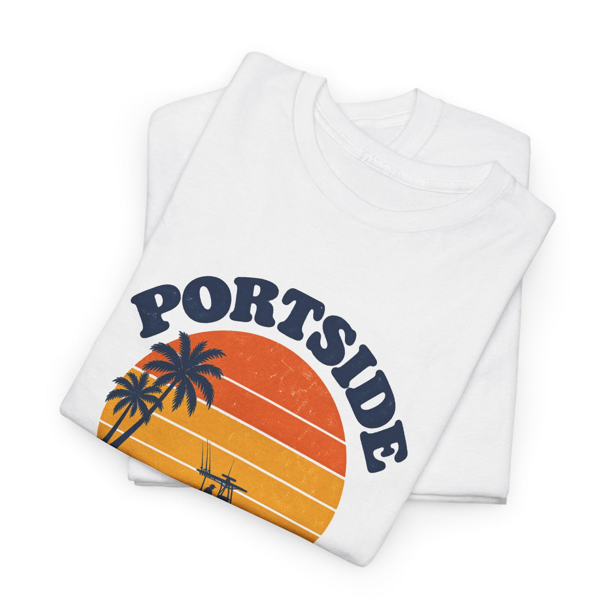 Portside Newport Harbor Sunset Heavy Cotton Tee
