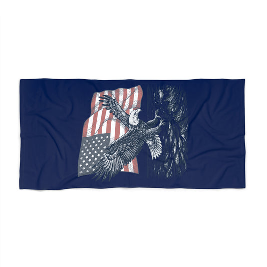 Patriotic Eagle Beach Towel