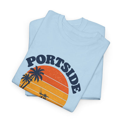 Portside Newport Harbor Sunset Heavy Cotton Tee