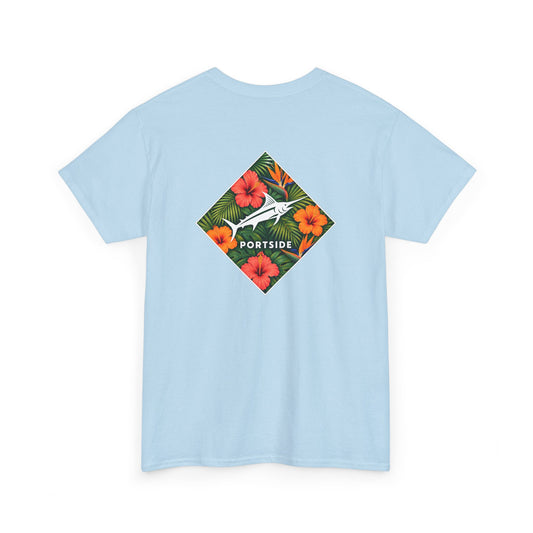 Floral Marlin Heavy Cotton Tee