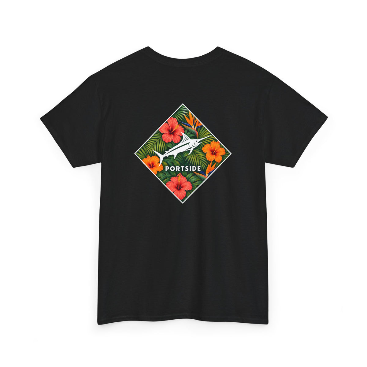 Floral Marlin Heavy Cotton Tee