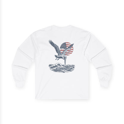 Patriotic Pelican Heavy Cotton Long Sleeve
