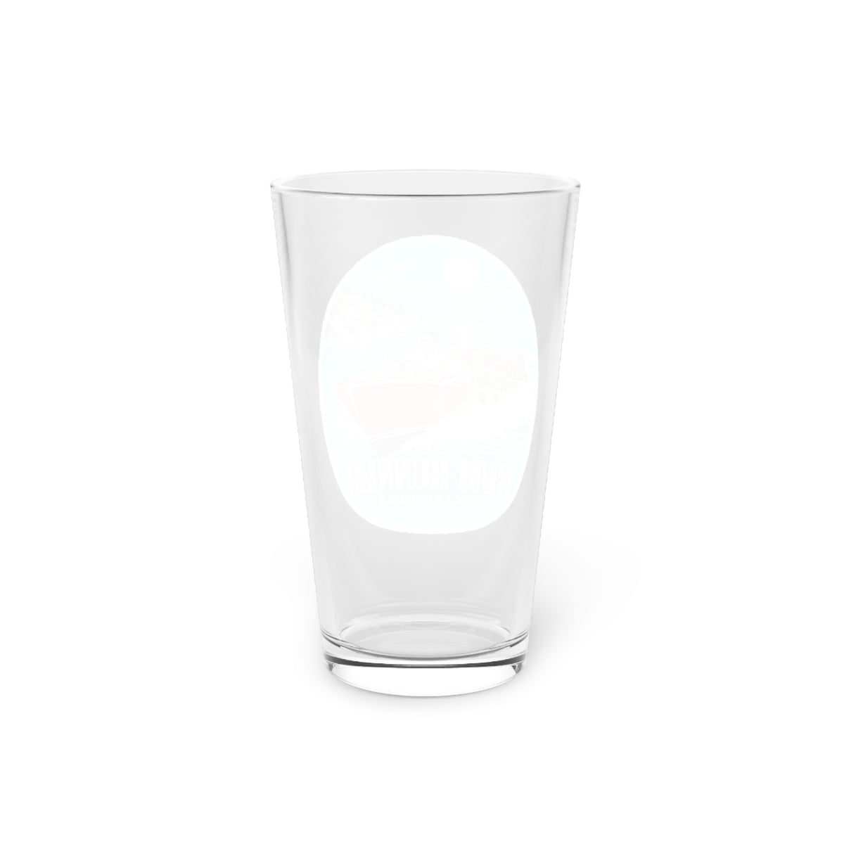 Rum Runner Social Club Pint Glass, 16oz