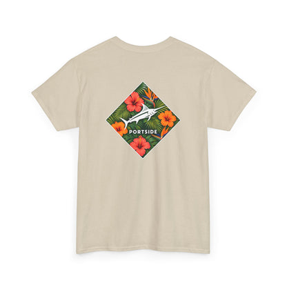 Floral Marlin Heavy Cotton Tee