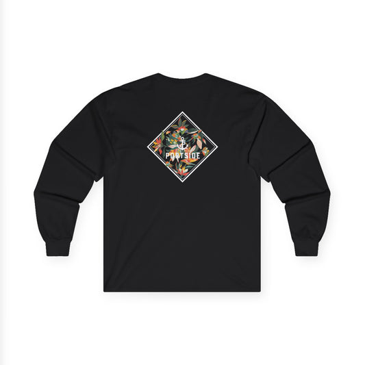 Floral Logo Heavy Cotton Long Sleeve