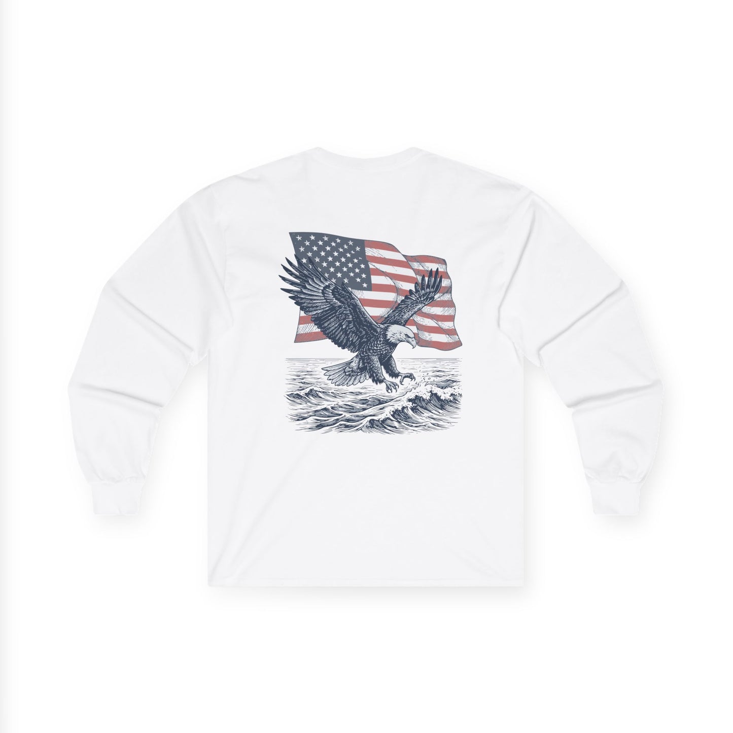 Patriotic Eagle Heavy Cotton Long Sleeve