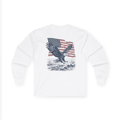 Patriotic Eagle Heavy Cotton Long Sleeve