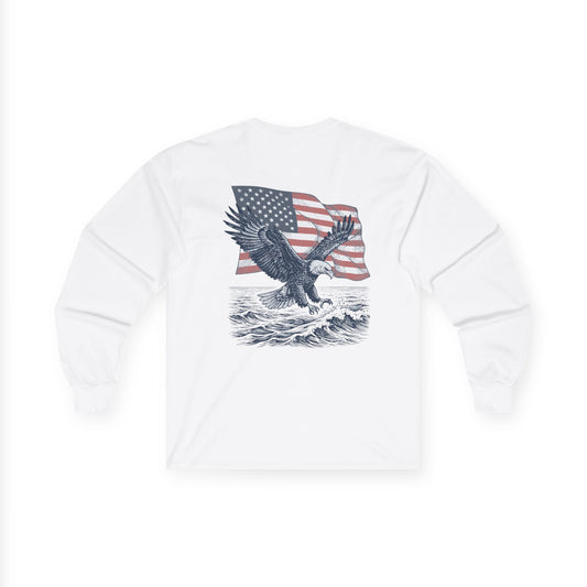 Patriotic Eagle Heavy Cotton Long Sleeve