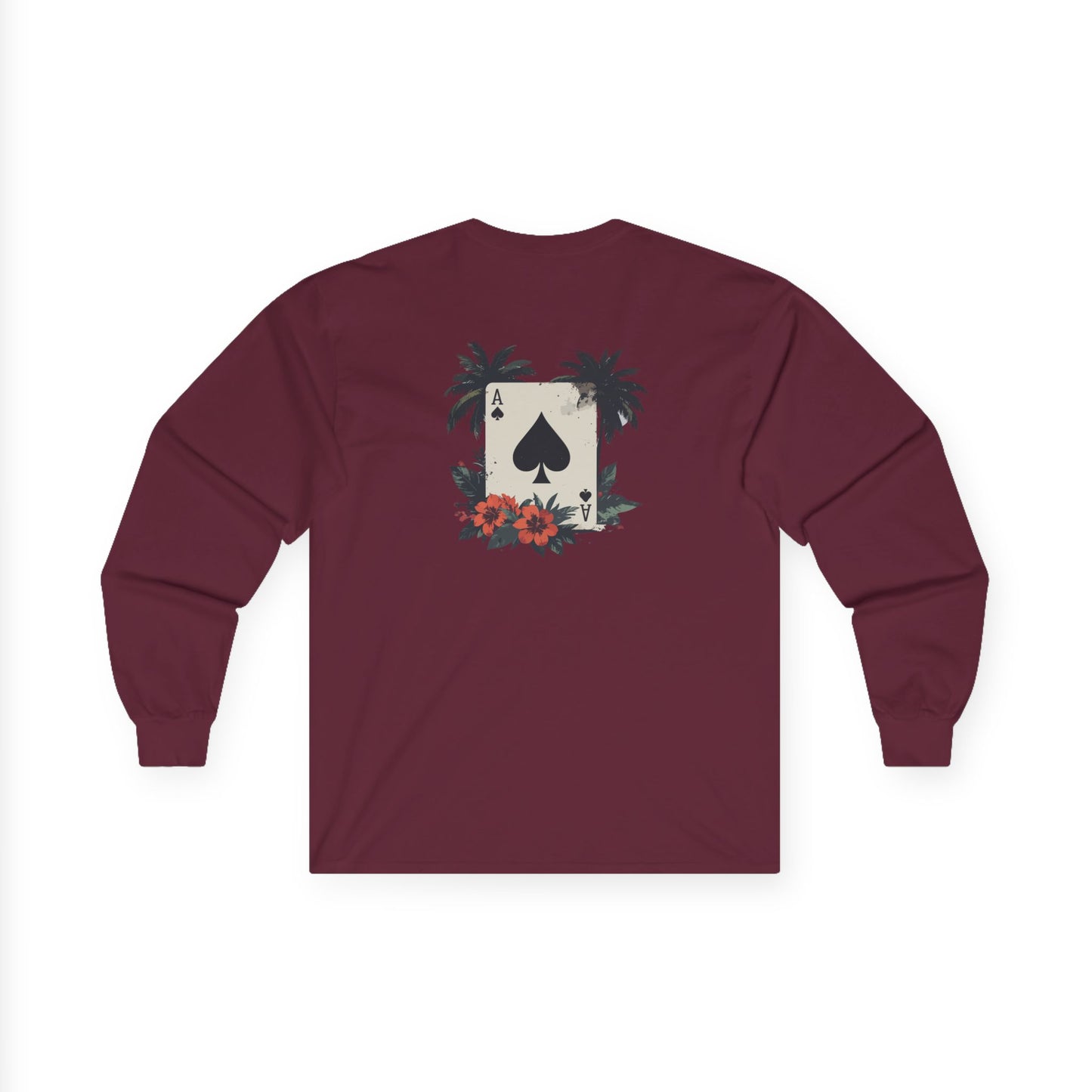 Ace of Spades Palm Tree Heavy Cotton Long Sleeve