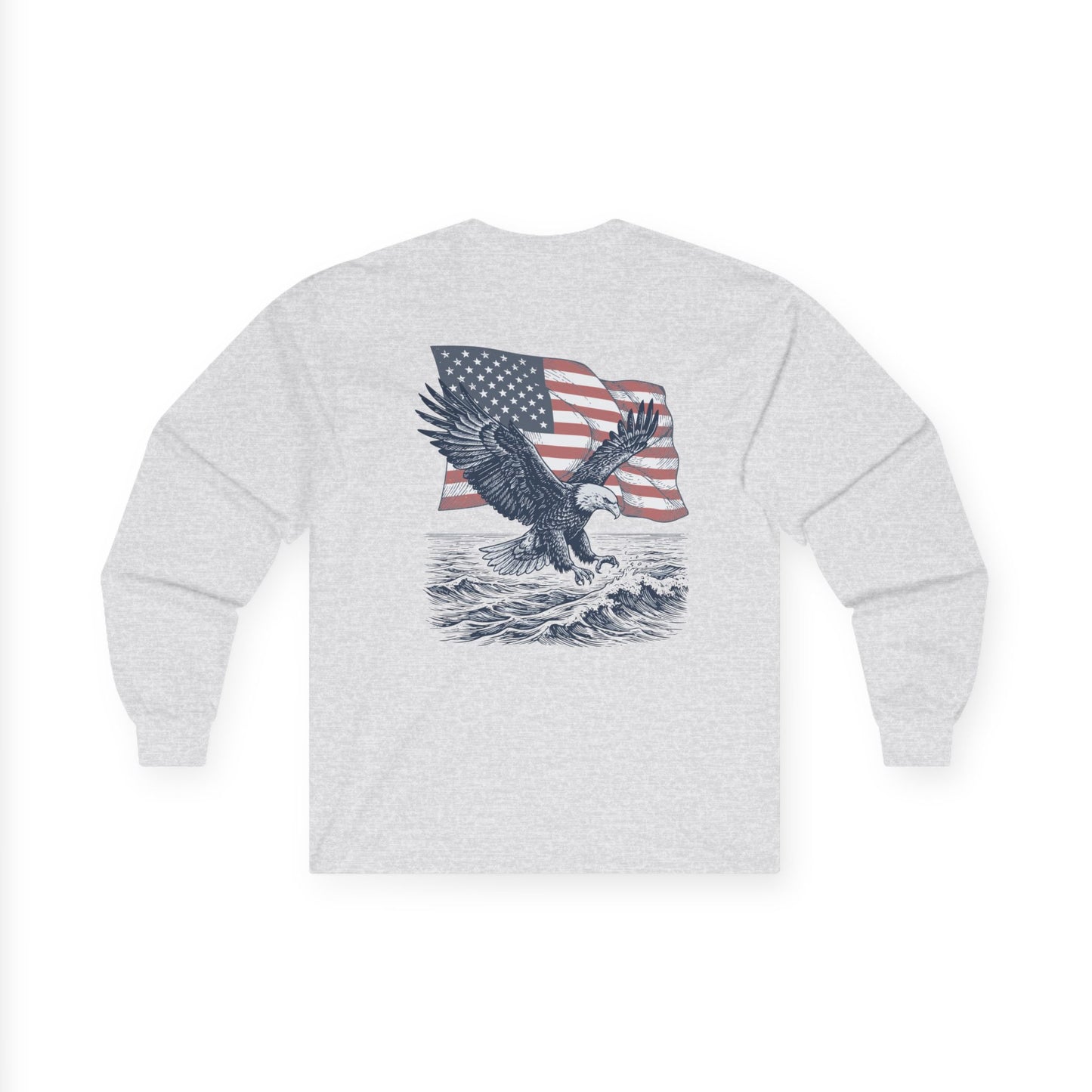 Patriotic Eagle Heavy Cotton Long Sleeve