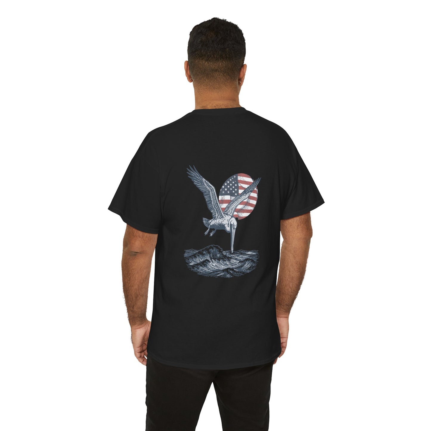 Patriotic Pelican Heavy Cotton Tee