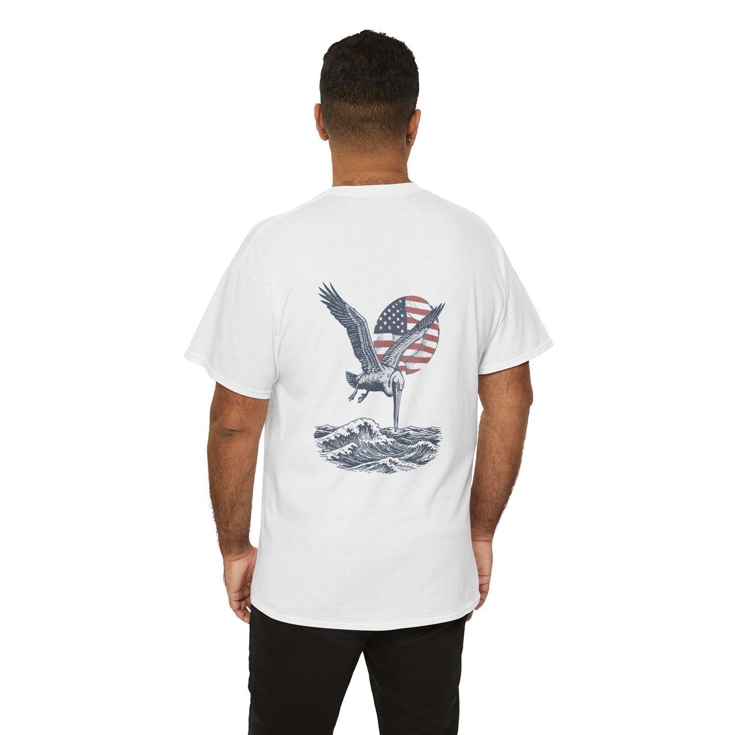 Patriotic Pelican Heavy Cotton Tee